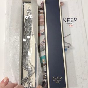 NWT Keep Collective silver multi chain necklace